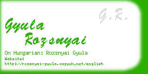 gyula rozsnyai business card